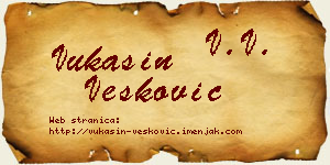 Vukašin Vesković vizit kartica